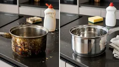 鍋の焦げ付きをこすらずに落とす方法：簡単な家庭にあるものを使った対処法